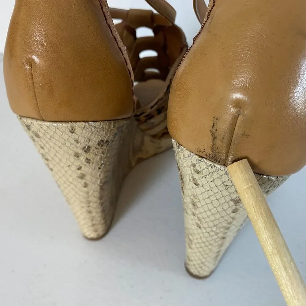 Cole Haan‎ Air Minka Wedge Sandals size 10B Brown
